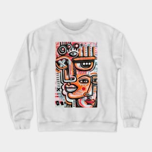 Abstract faces Crewneck Sweatshirt